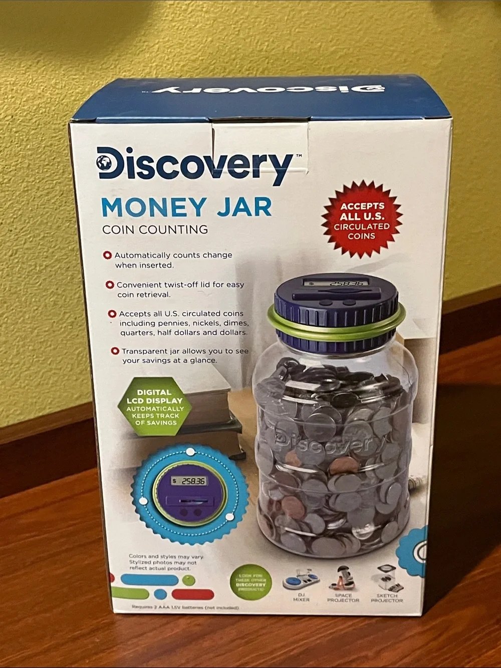 Discovery Kids Digital Coin-Counting Money Jar NEW IN BOX